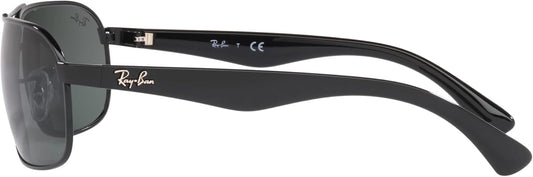 Ray-Ban Man Sunglasses Black Frame, Green Lenses, 62MM