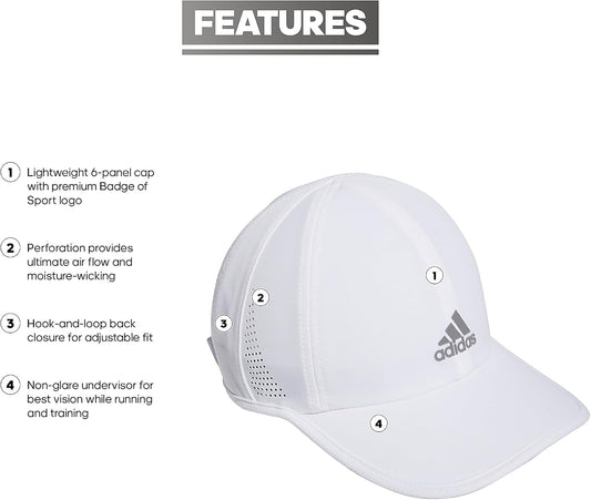 adidas Women's Superlite Hat, relaxed-fit adjustable workout sports cap