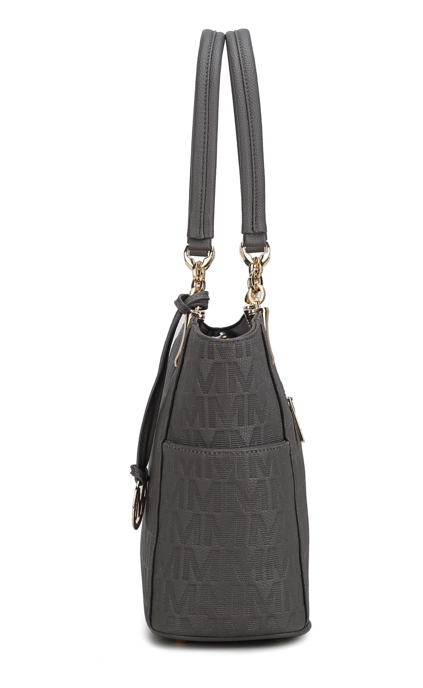 MKF Collection Signature Tote Bag for Women, Shoulder bag Vegan Leather Top-Handle Handbag Purse