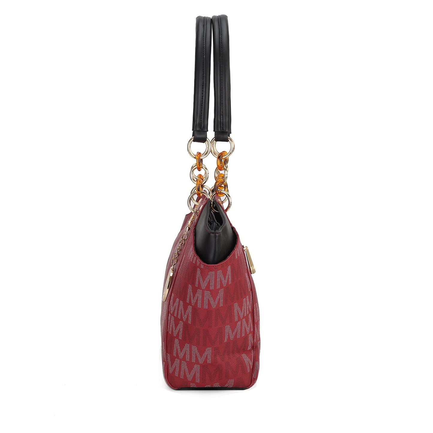 MKF Collection Signature Tote Bag for Women, Shoulder bag Vegan Leather Top-Handle Handbag Purse