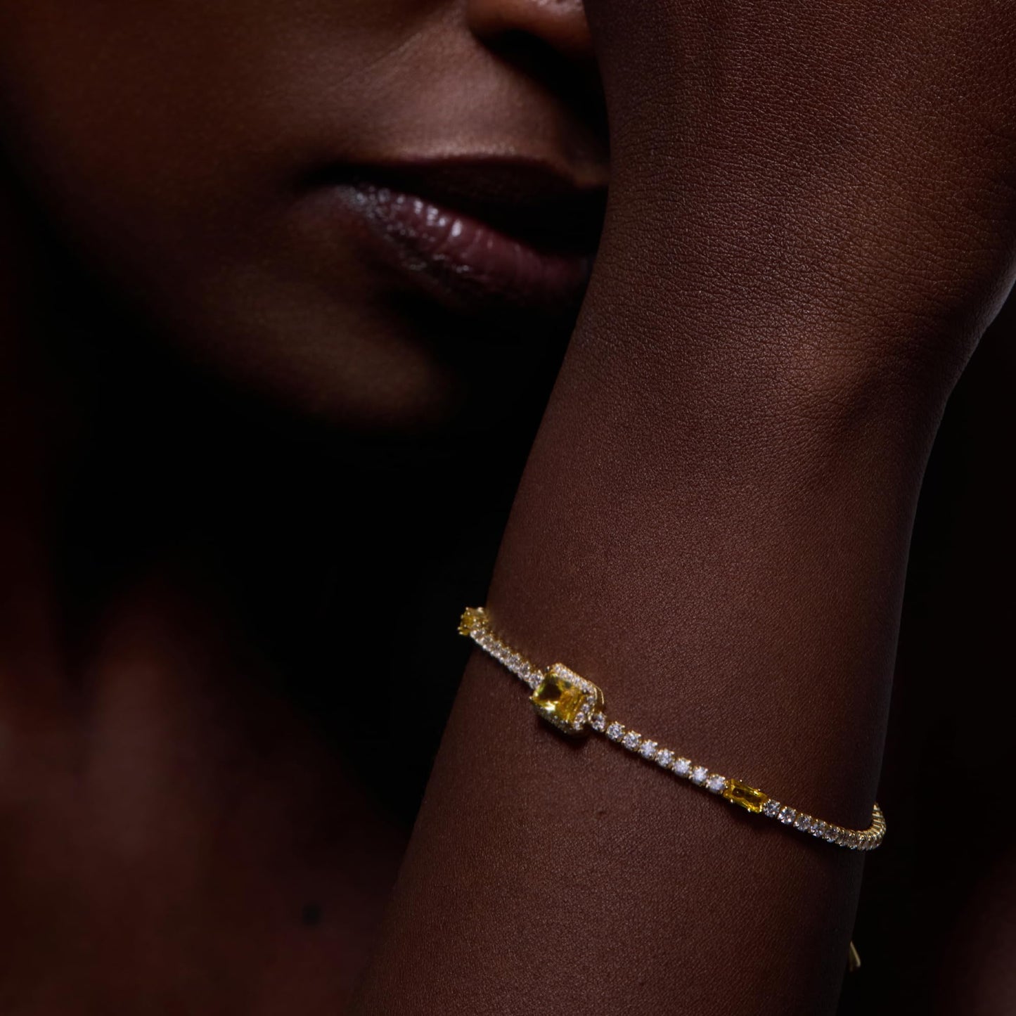 Pure Silver Women's Tennis Bracelets, Sterling Silver Birthstone Link Bracelets for Women, Perfect Gifts for Mom Girlfriend Wife Daughter