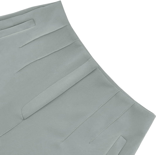 Womens High Waisted Pants Trendy Pleated Straight Leg Dress Pant Business Work Casual Trousers