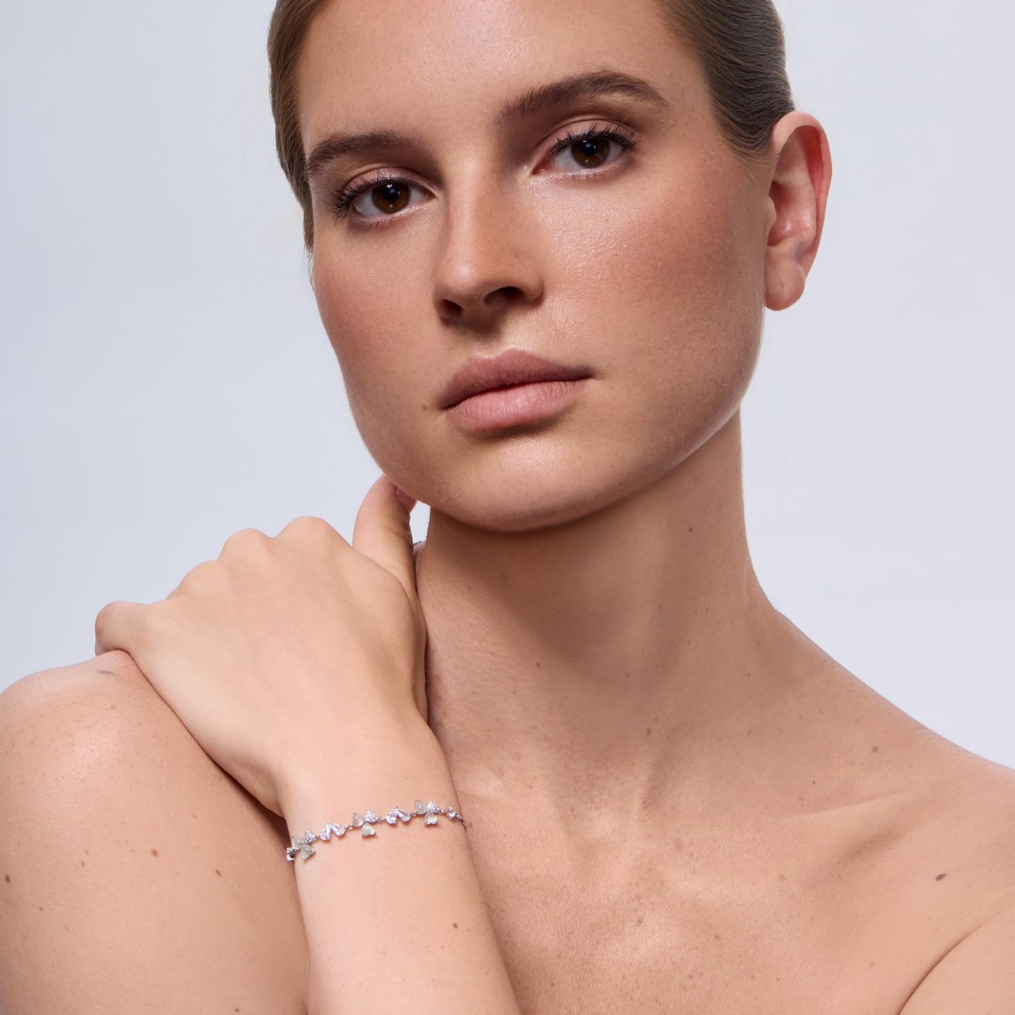 Pure Silver Women's Tennis Bracelets, Sterling Silver Birthstone Link Bracelets for Women, Perfect Gifts for Mom Girlfriend Wife Daughter