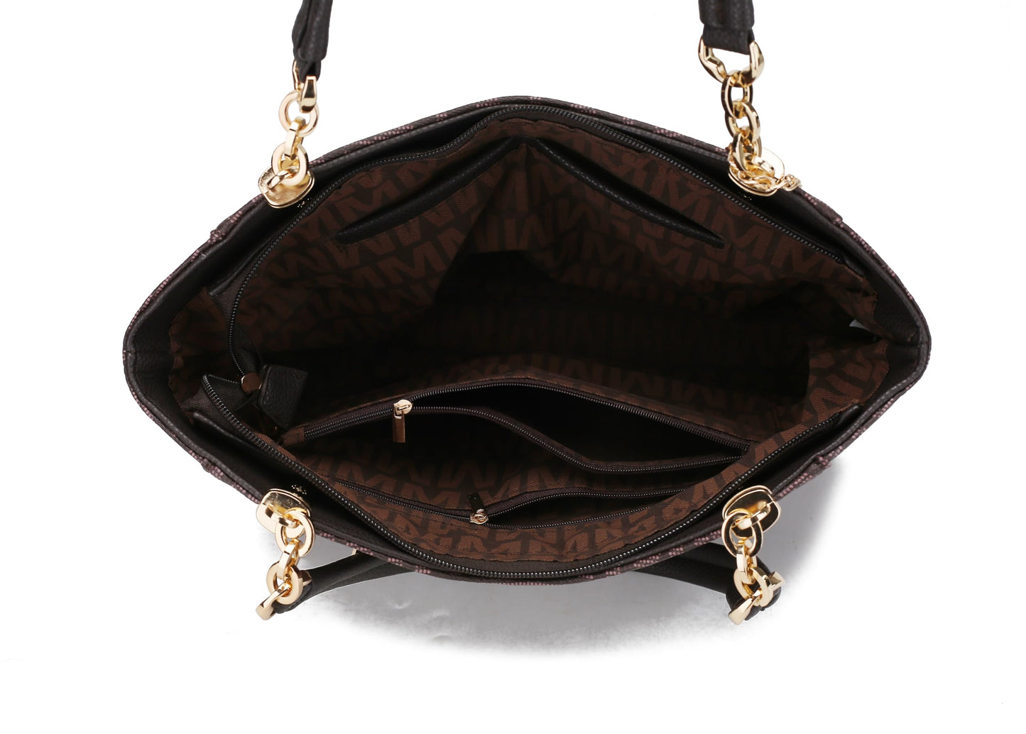 MKF Collection Signature Tote Bag for Women, Shoulder bag Vegan Leather Top-Handle Handbag Purse