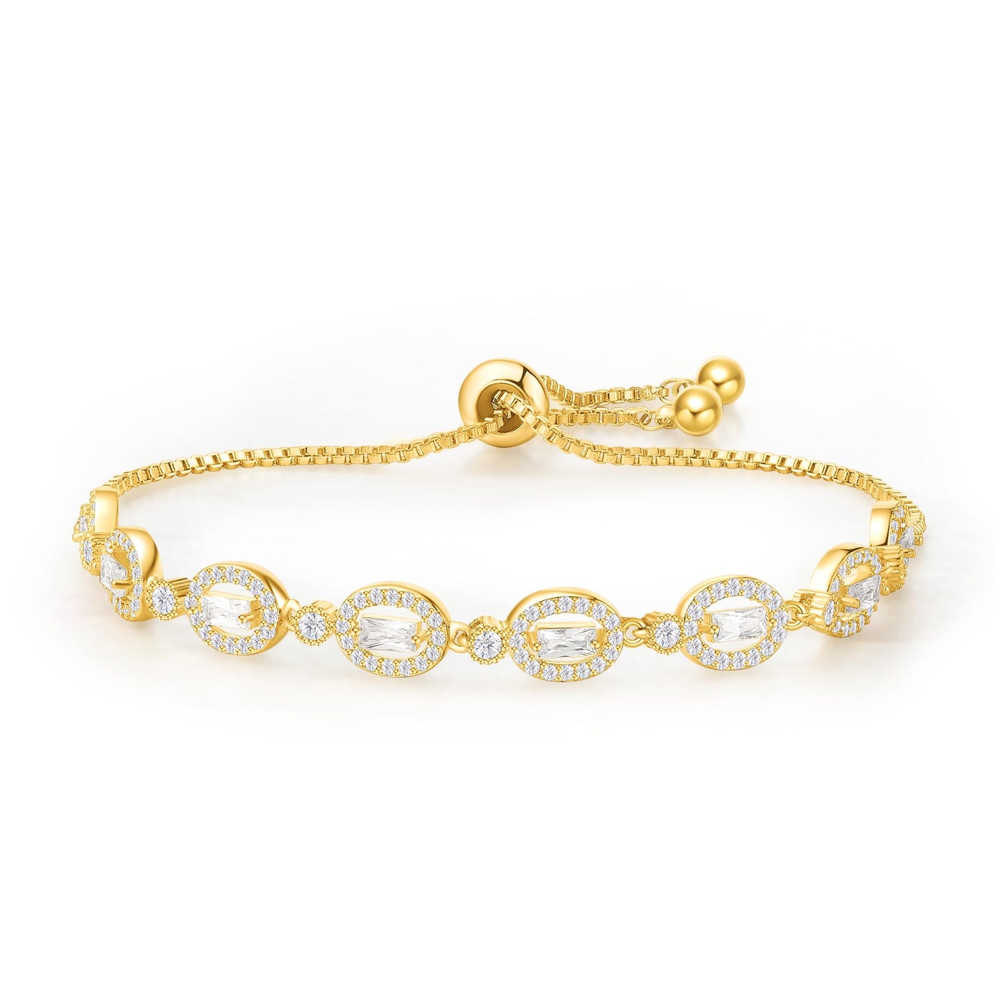 Pure Silver Women's Tennis Bracelets, Sterling Silver Birthstone Link Bracelets for Women, Perfect Gifts for Mom Girlfriend Wife Daughter