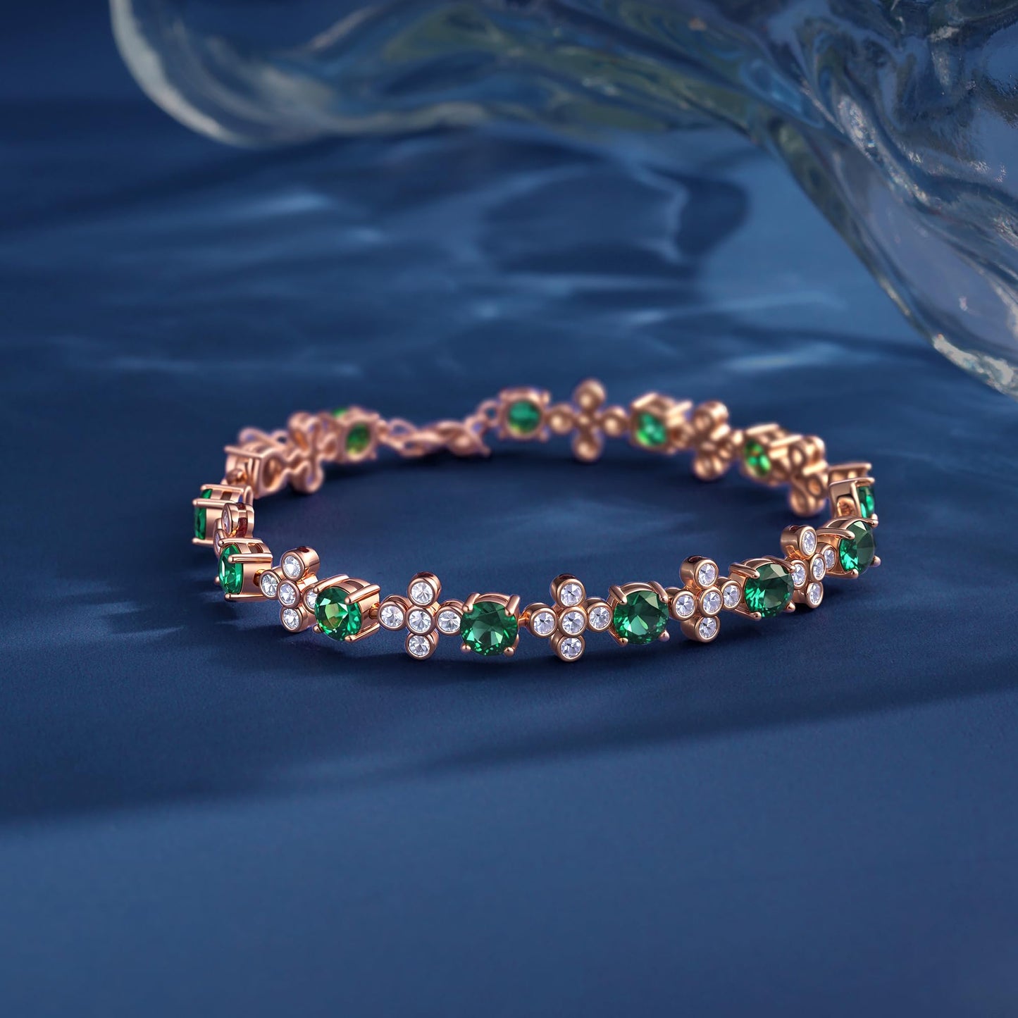 Pure Silver Women's Tennis Bracelets, Sterling Silver Birthstone Link Bracelets for Women, Perfect Gifts for Mom Girlfriend Wife Daughter