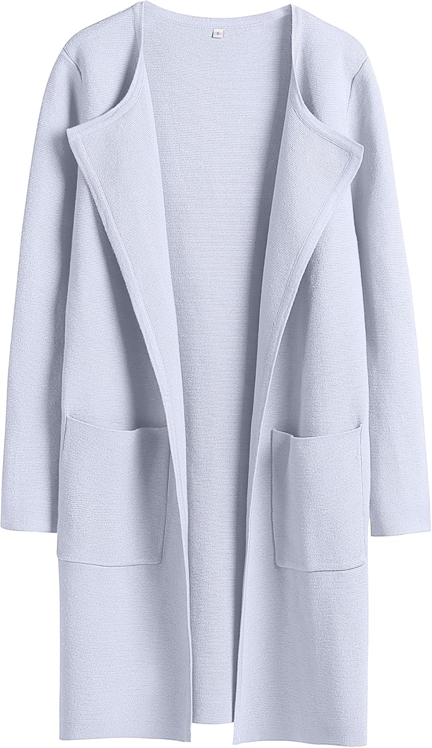ANRABESS Womens Cardigan Sweater Open Front Knit Long Coatigan Dressy Casual Jacket Coat 2025 Fall Outfits Classy Clothes