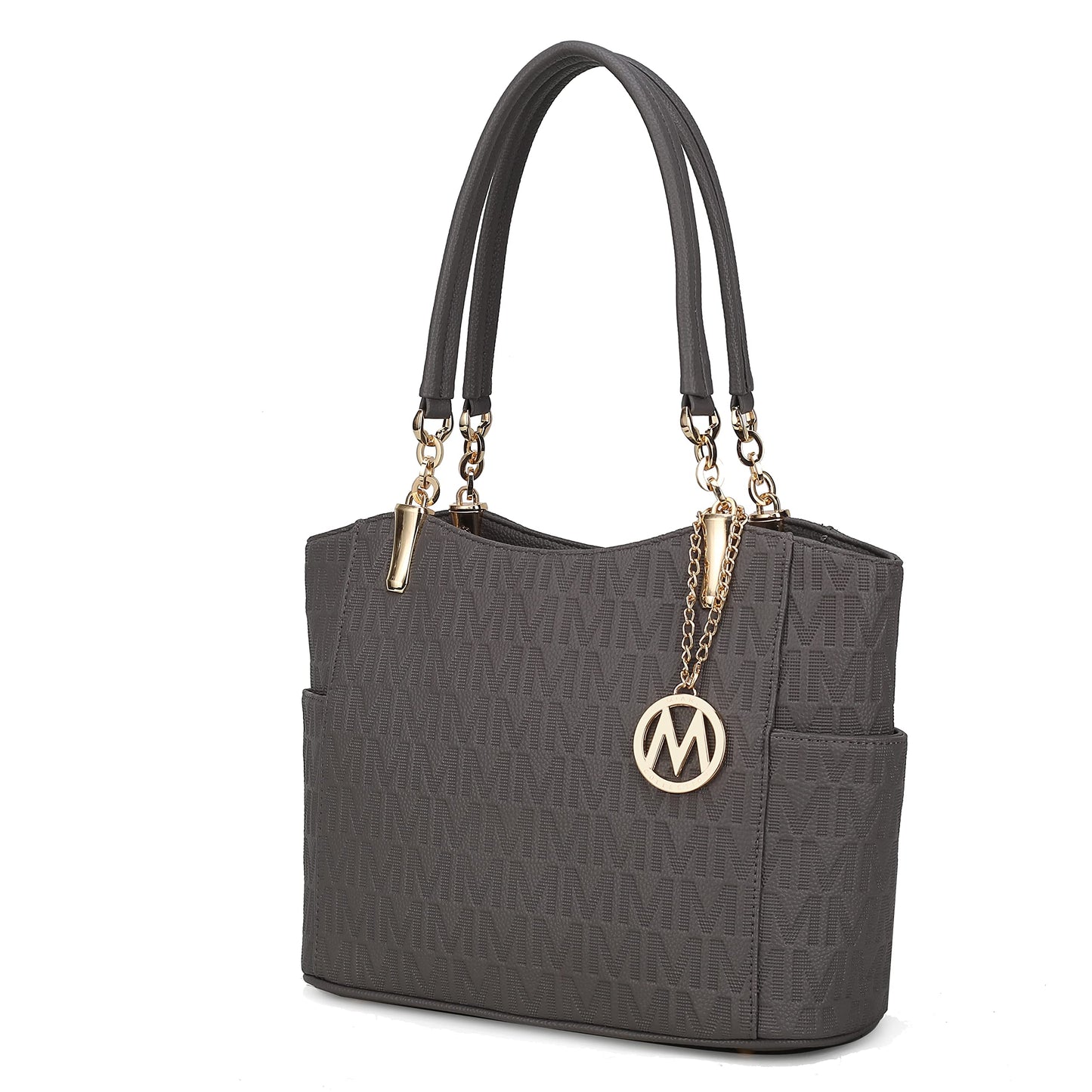 MKF Collection Signature Tote Bag for Women, Shoulder bag Vegan Leather Top-Handle Handbag Purse
