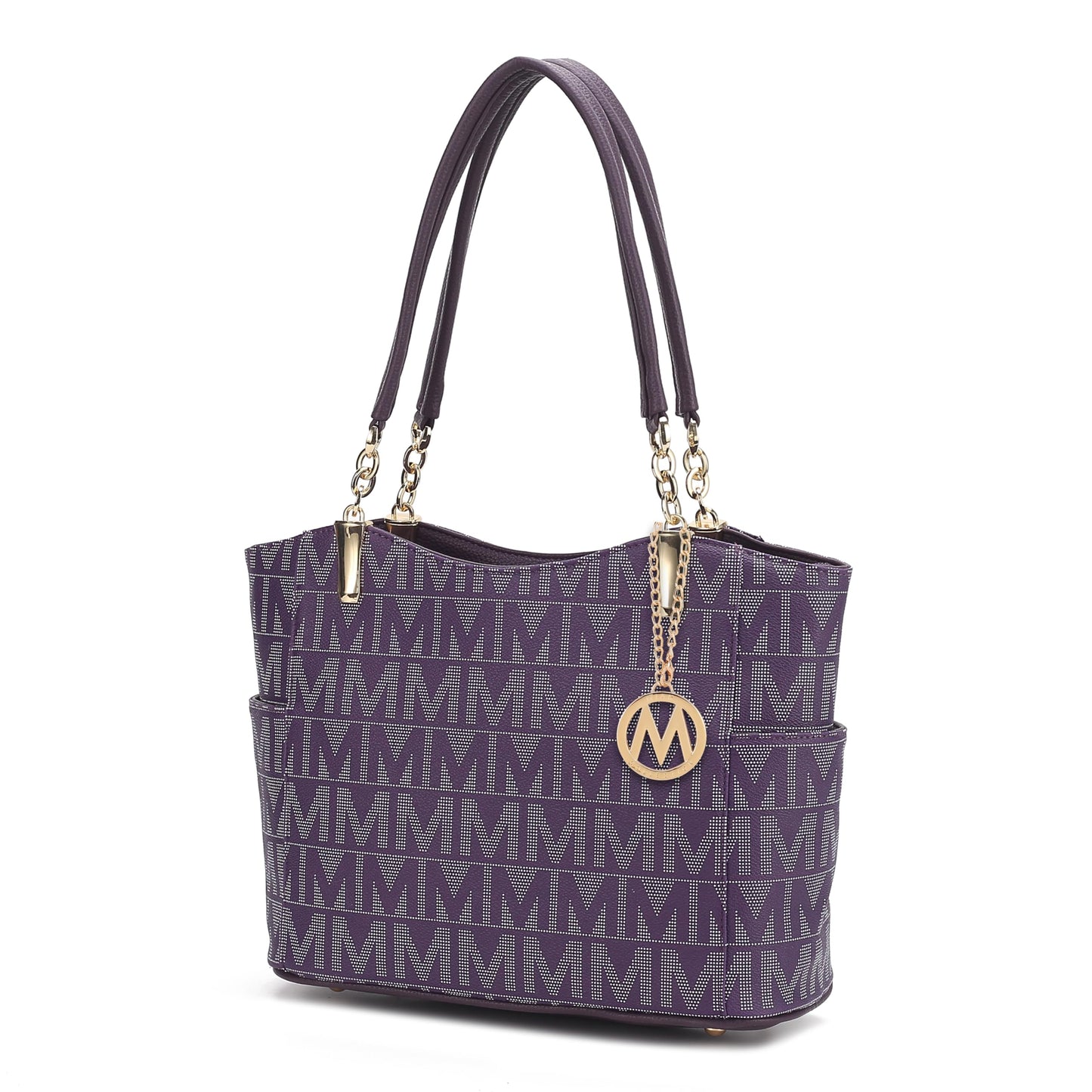 MKF Collection Signature Tote Bag for Women, Shoulder bag Vegan Leather Top-Handle Handbag Purse