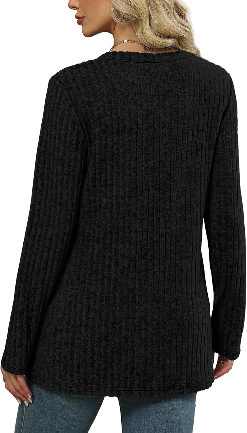 WIHOLL Womens Tops Fall Fahion 2025 Long Sleeve Shirts Casual Lightweight Tunic Sweaters Fashion Winter Clothing
