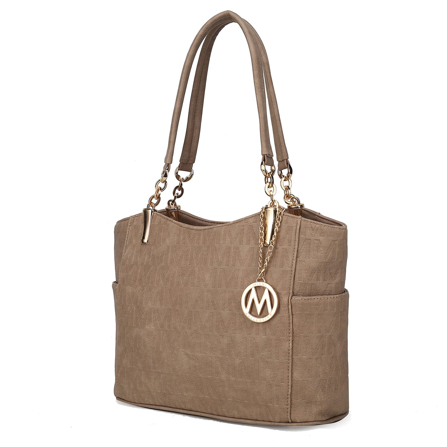 MKF Collection Signature Tote Bag for Women, Shoulder bag Vegan Leather Top-Handle Handbag Purse