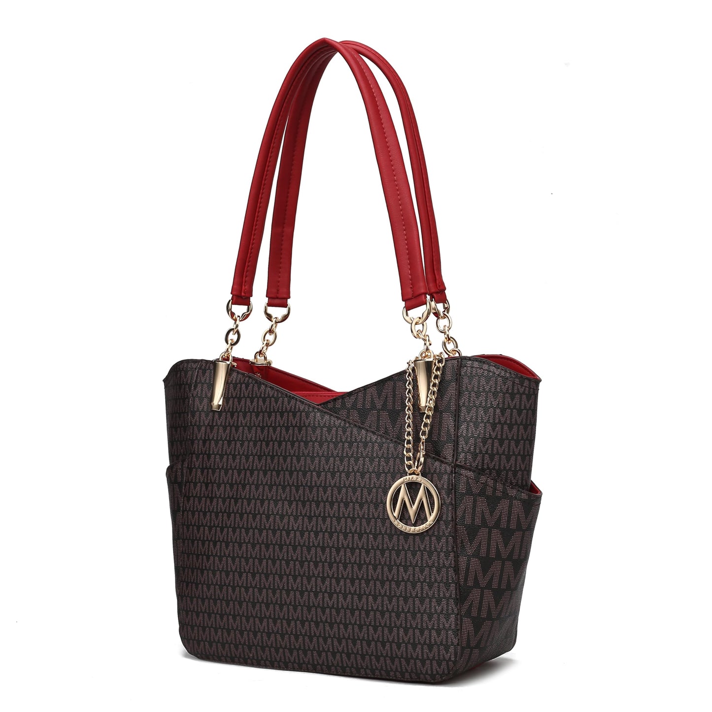 MKF Collection Signature Tote Bag for Women, Shoulder bag Vegan Leather Top-Handle Handbag Purse