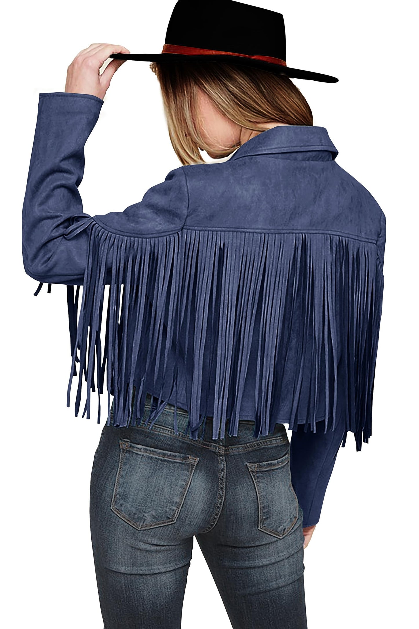 PRETTYGARDEN Women's Faux Suede Leather Jackets Tassel Motorcycle Cropped Coats 2025 Fashion Clothes