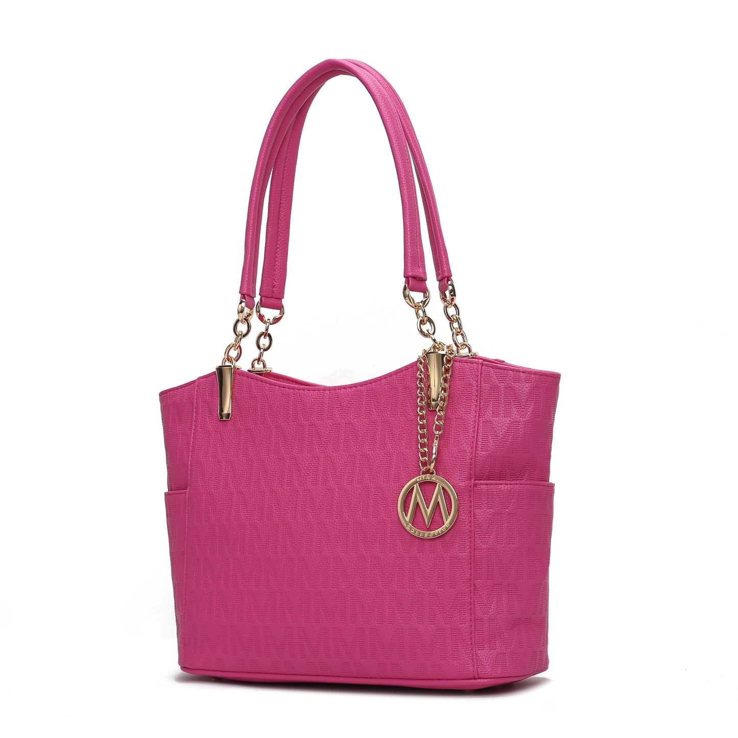 MKF Collection Signature Tote Bag for Women, Shoulder bag Vegan Leather Top-Handle Handbag Purse