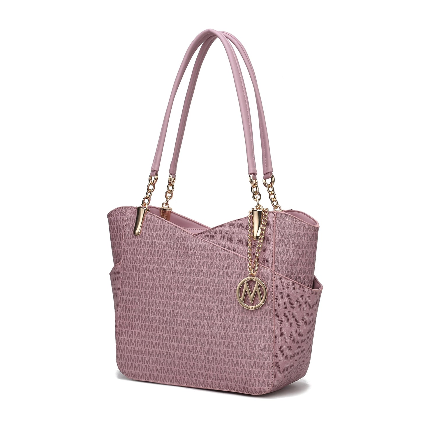 MKF Collection Signature Tote Bag for Women, Shoulder bag Vegan Leather Top-Handle Handbag Purse