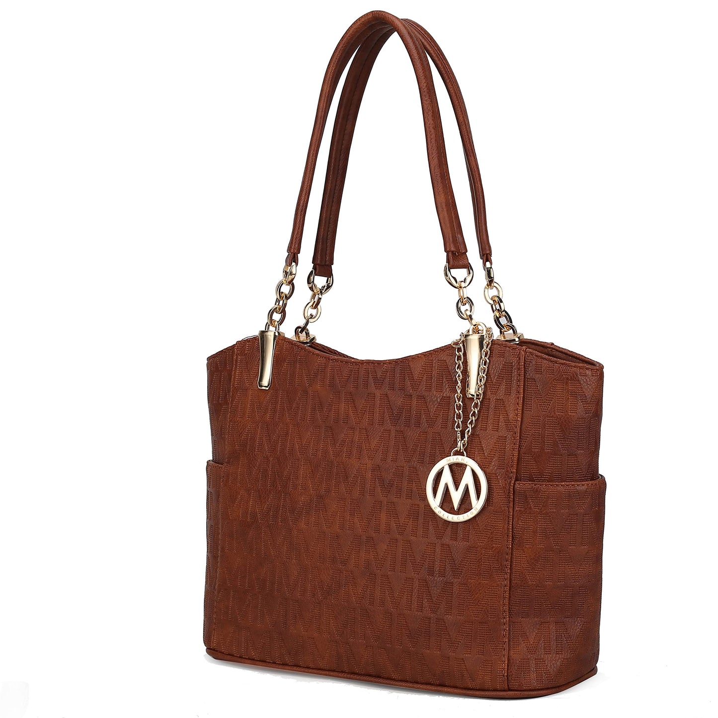 MKF Collection Signature Tote Bag for Women, Shoulder bag Vegan Leather Top-Handle Handbag Purse