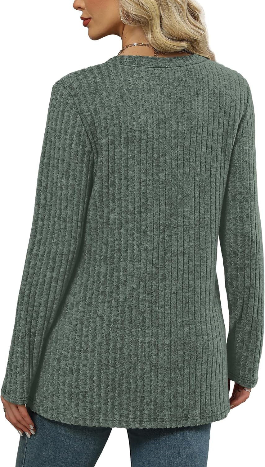 WIHOLL Womens Tops Fall Fahion 2025 Long Sleeve Shirts Casual Lightweight Tunic Sweaters Fashion Winter Clothing