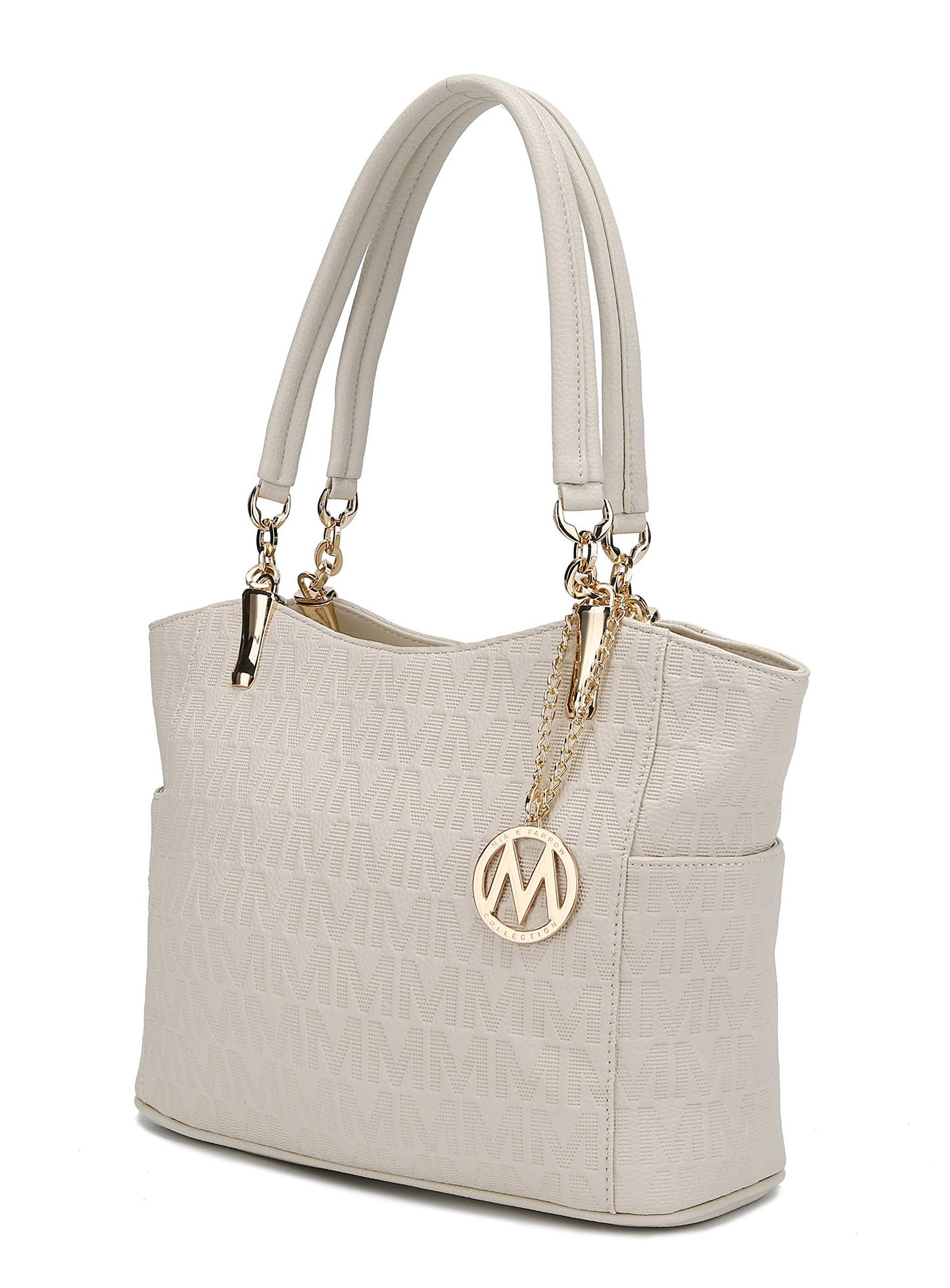 MKF Collection Signature Tote Bag for Women, Shoulder bag Vegan Leather Top-Handle Handbag Purse