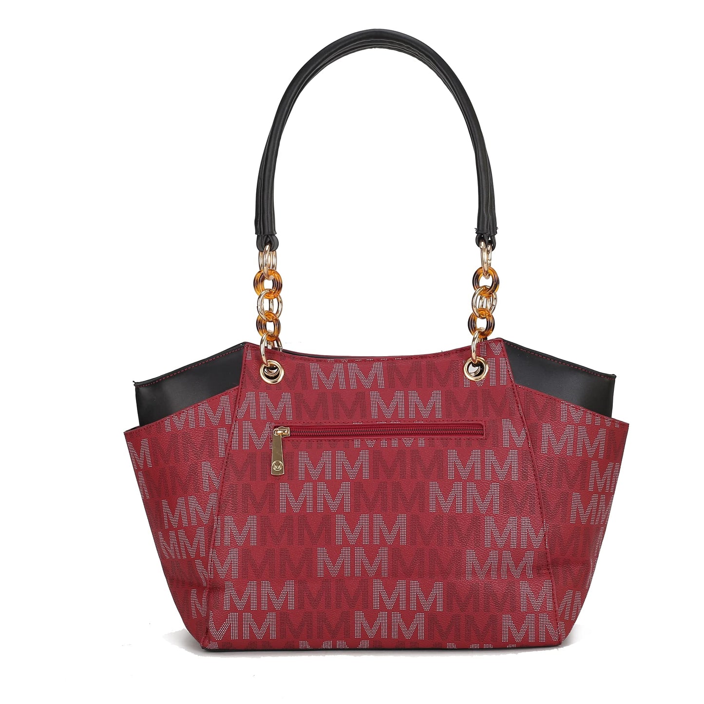 MKF Collection Signature Tote Bag for Women, Shoulder bag Vegan Leather Top-Handle Handbag Purse