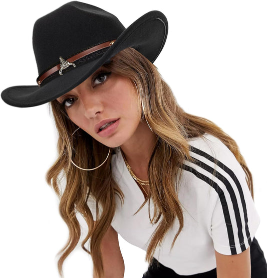 Western Cowgirl Outfit for Women Cowboy Hat Bandana Belt Necklace for Halloween Cosplay Cowgirl Costume Accessories