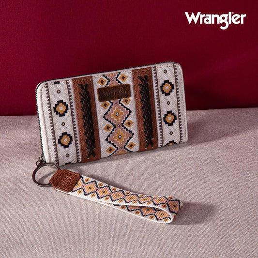 Montana West × Wrangler Wristlet Western Wallet Boho Aztec Credit Card Holder for Women