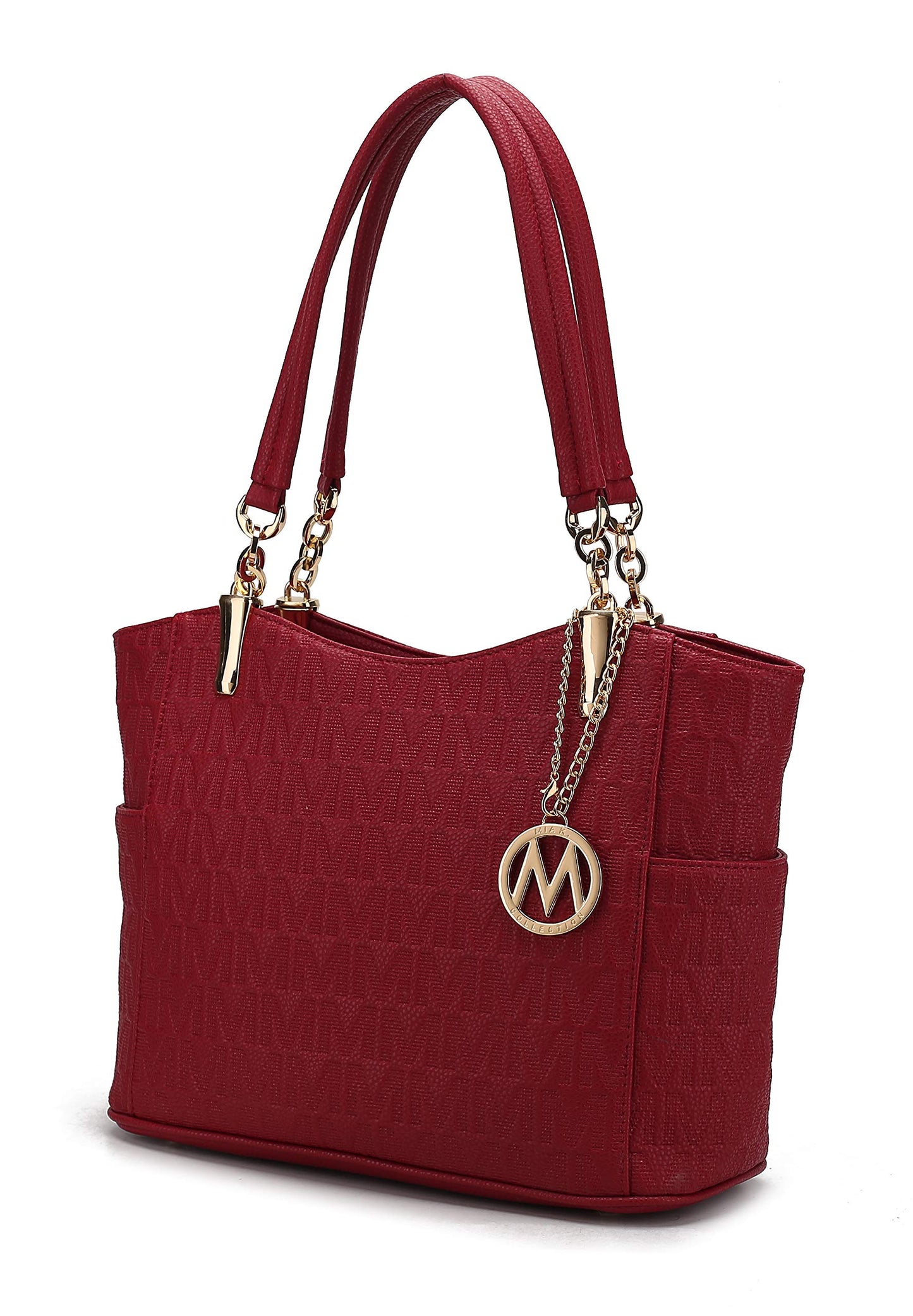 MKF Collection Signature Tote Bag for Women, Shoulder bag Vegan Leather Top-Handle Handbag Purse