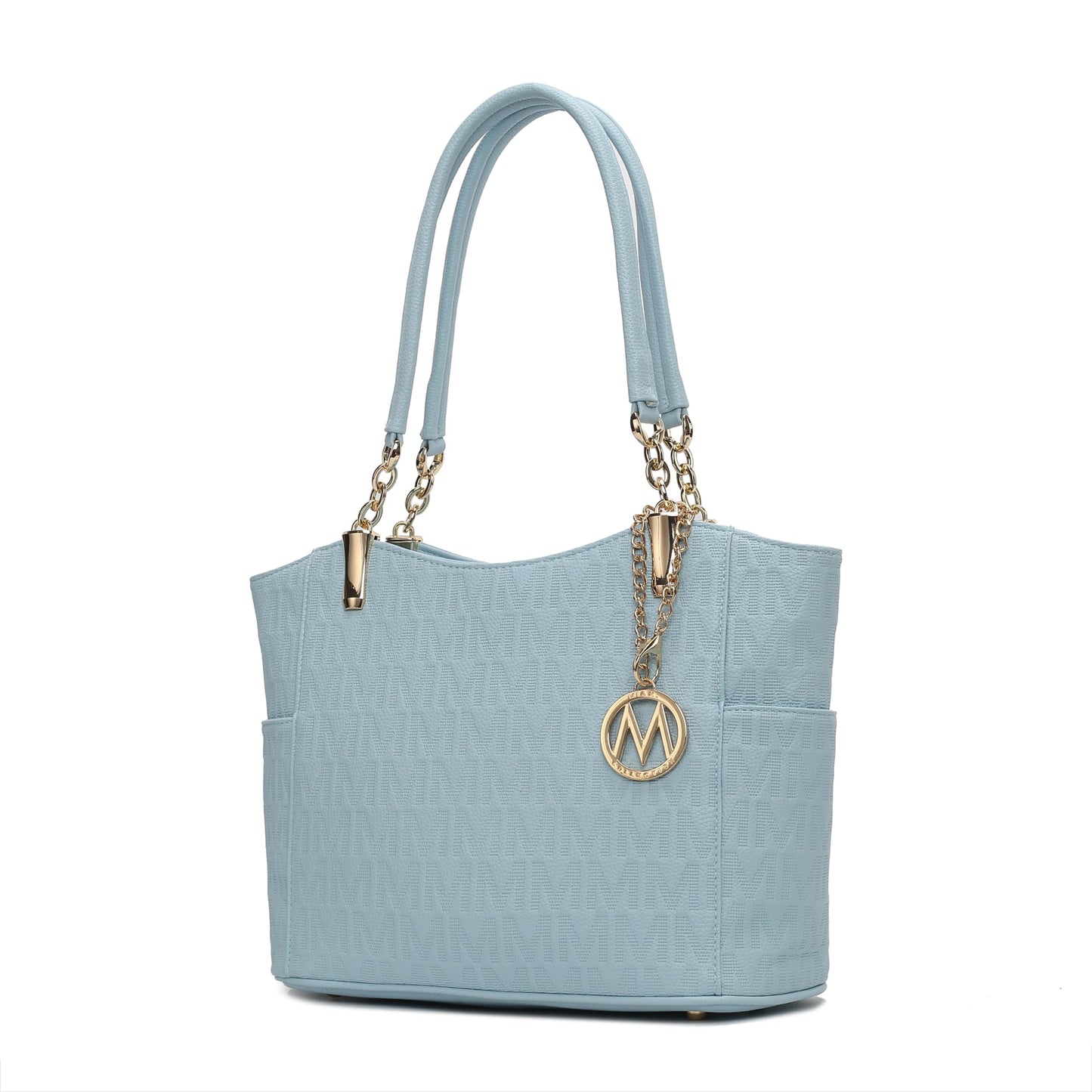 MKF Collection Signature Tote Bag for Women, Shoulder bag Vegan Leather Top-Handle Handbag Purse