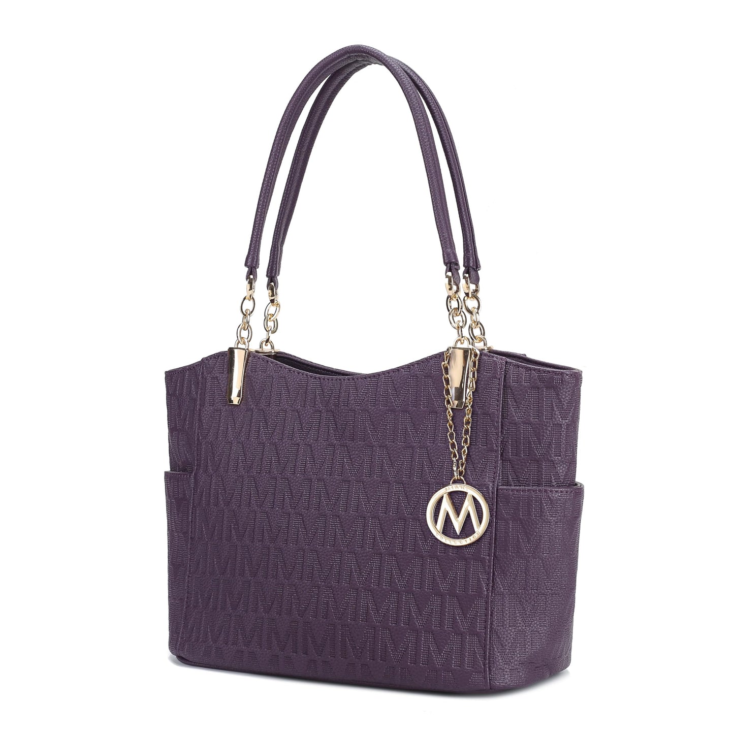 MKF Collection Signature Tote Bag for Women, Shoulder bag Vegan Leather Top-Handle Handbag Purse