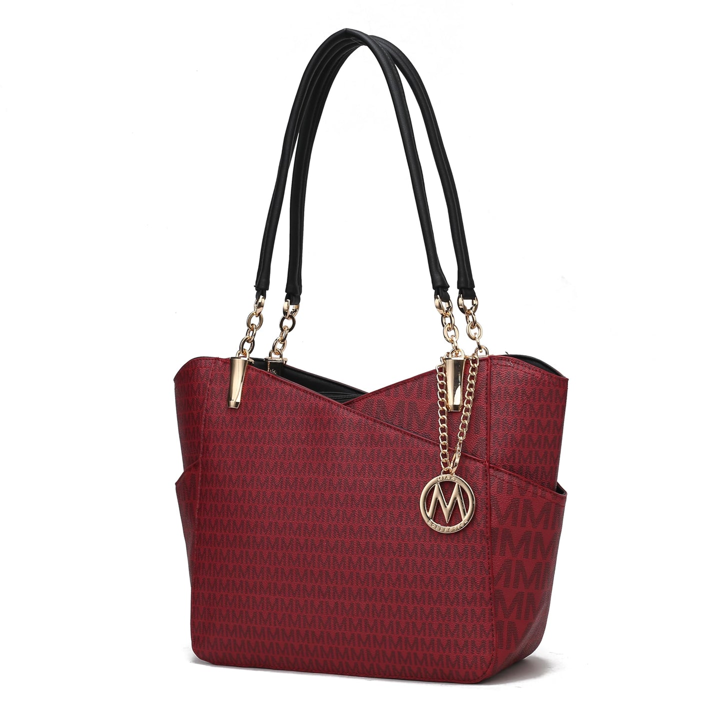 MKF Collection Signature Tote Bag for Women, Shoulder bag Vegan Leather Top-Handle Handbag Purse