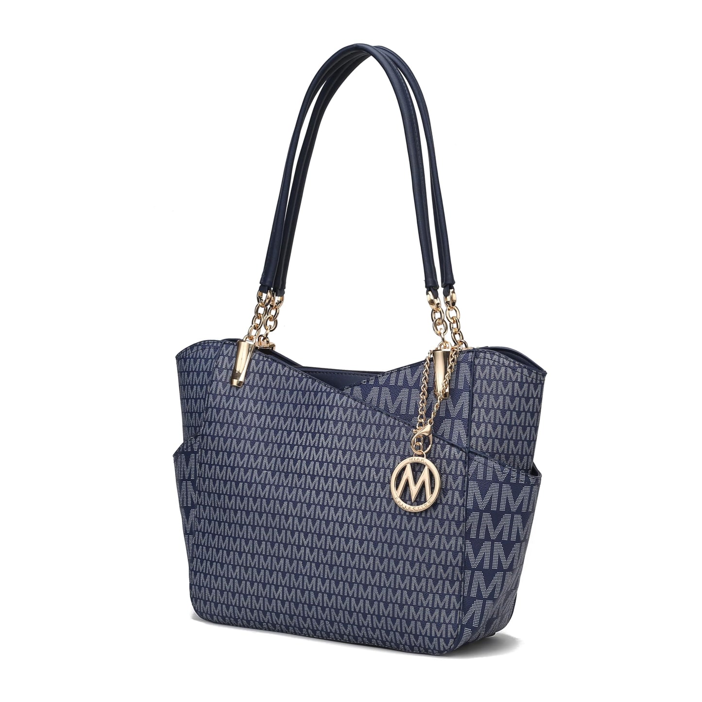 MKF Collection Signature Tote Bag for Women, Shoulder bag Vegan Leather Top-Handle Handbag Purse