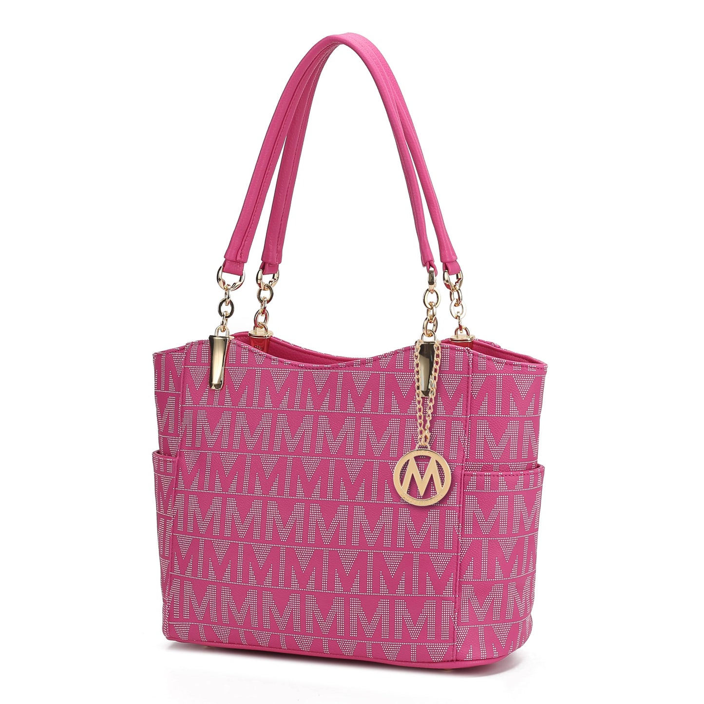 MKF Collection Signature Tote Bag for Women, Shoulder bag Vegan Leather Top-Handle Handbag Purse