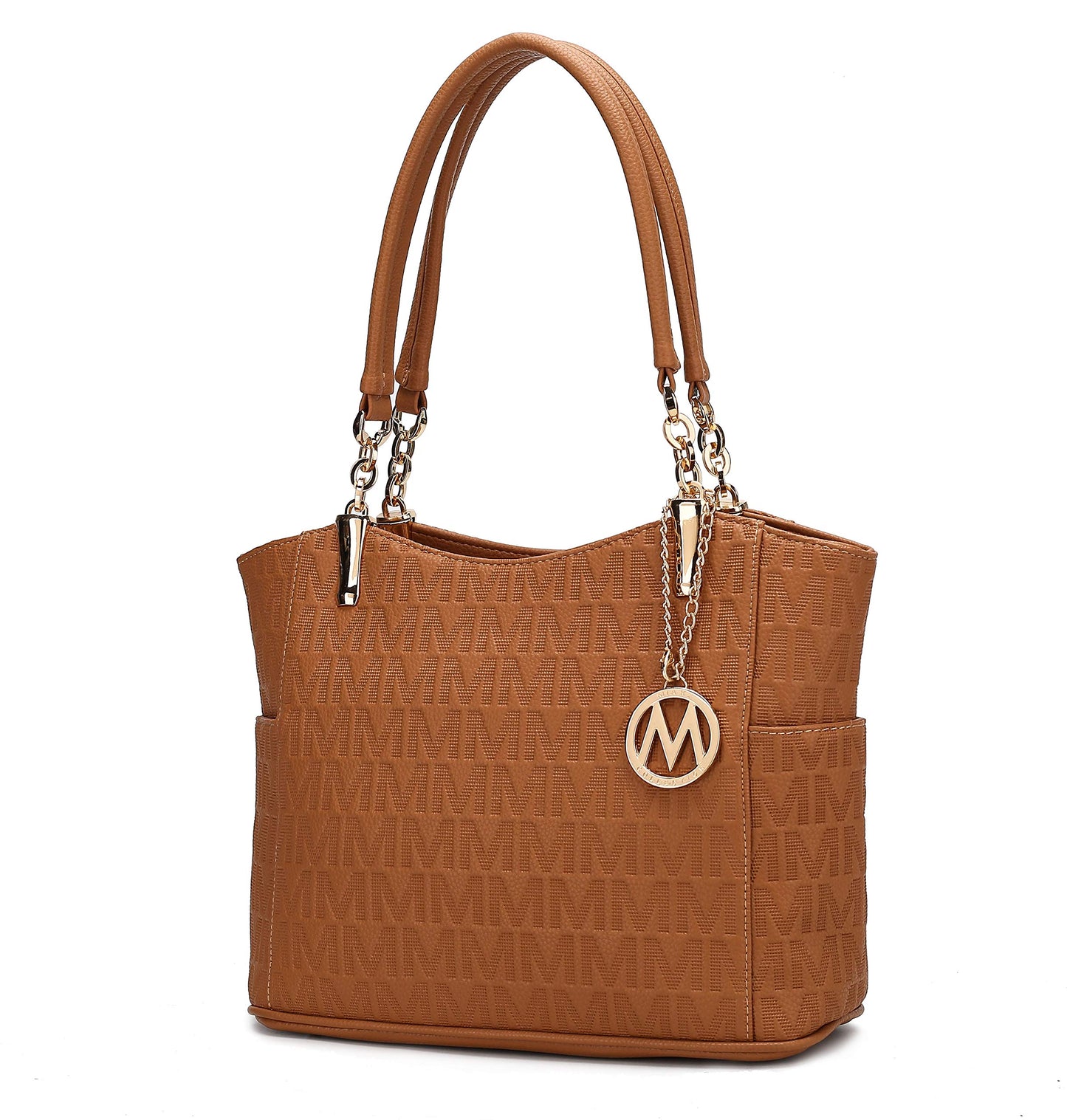 MKF Collection Signature Tote Bag for Women, Shoulder bag Vegan Leather Top-Handle Handbag Purse
