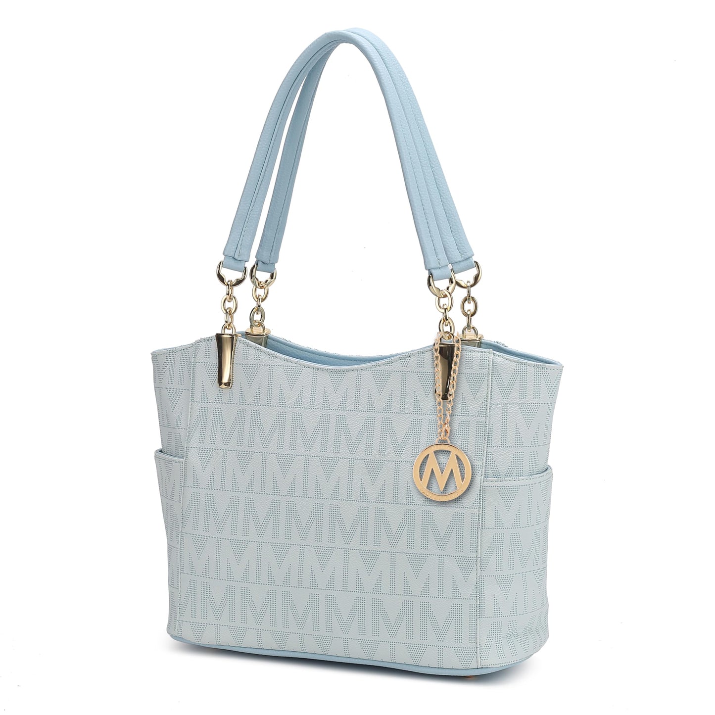 MKF Collection Signature Tote Bag for Women, Shoulder bag Vegan Leather Top-Handle Handbag Purse