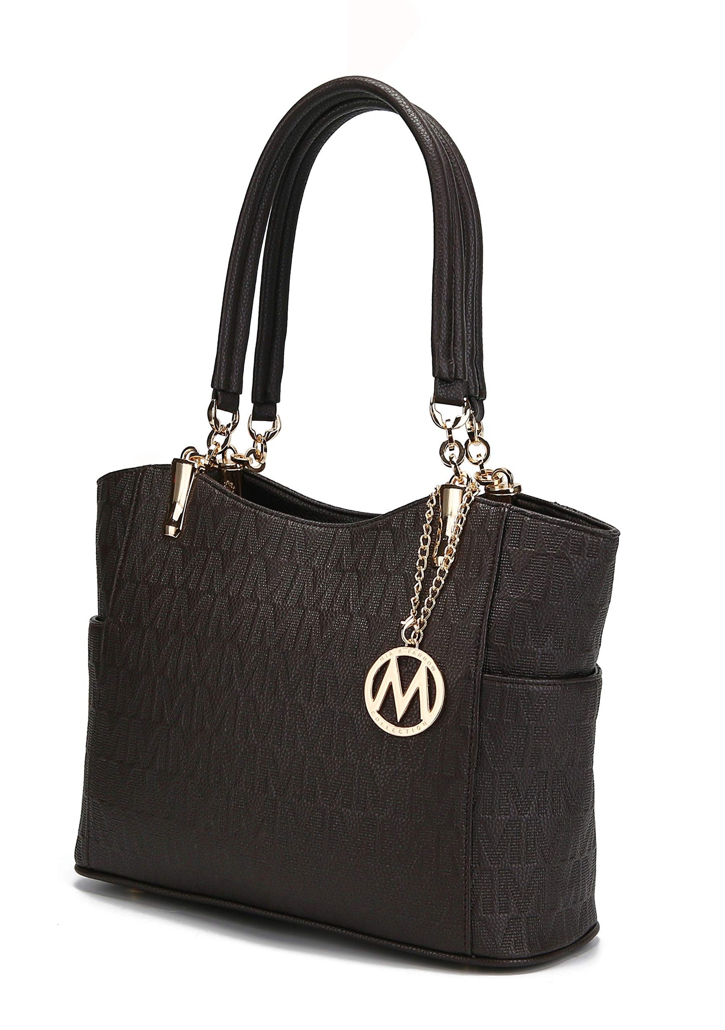 MKF Collection Signature Tote Bag for Women, Shoulder bag Vegan Leather Top-Handle Handbag Purse