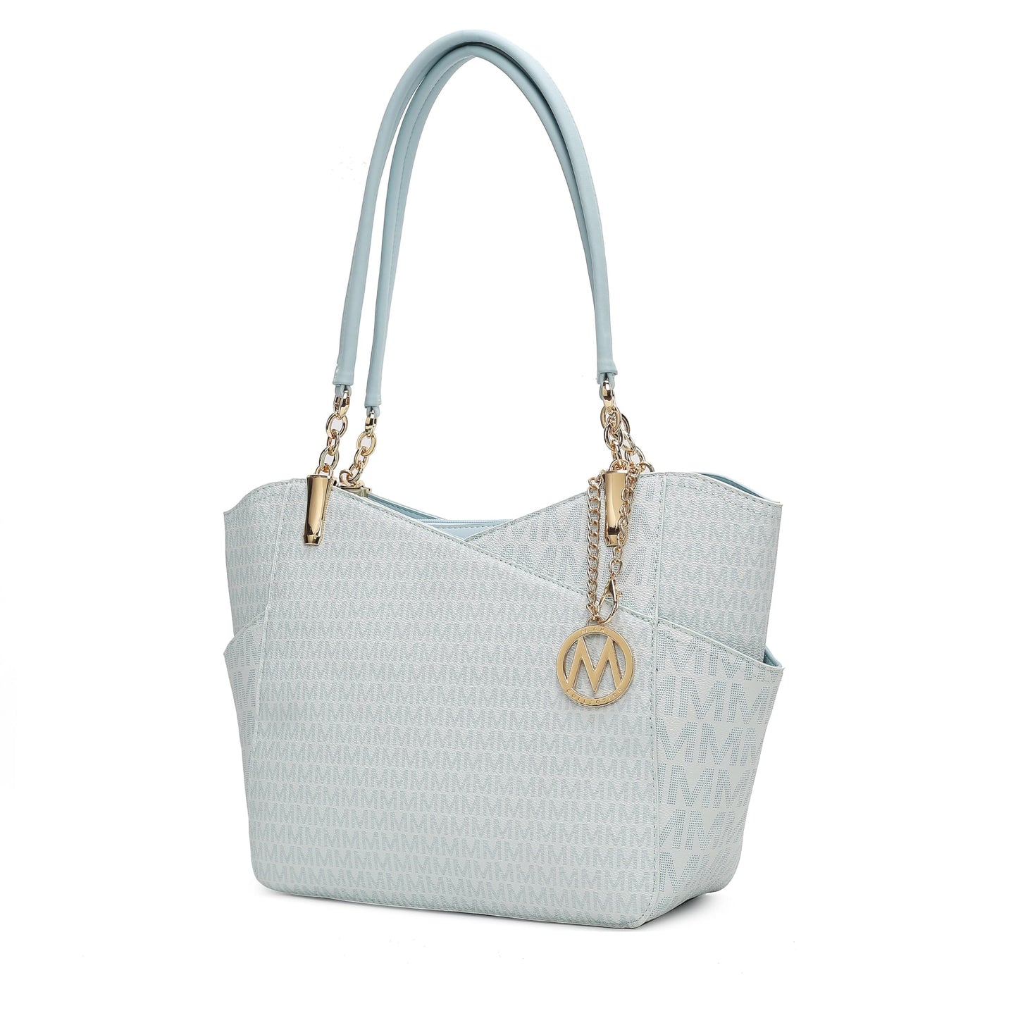 MKF Collection Signature Tote Bag for Women, Shoulder bag Vegan Leather Top-Handle Handbag Purse