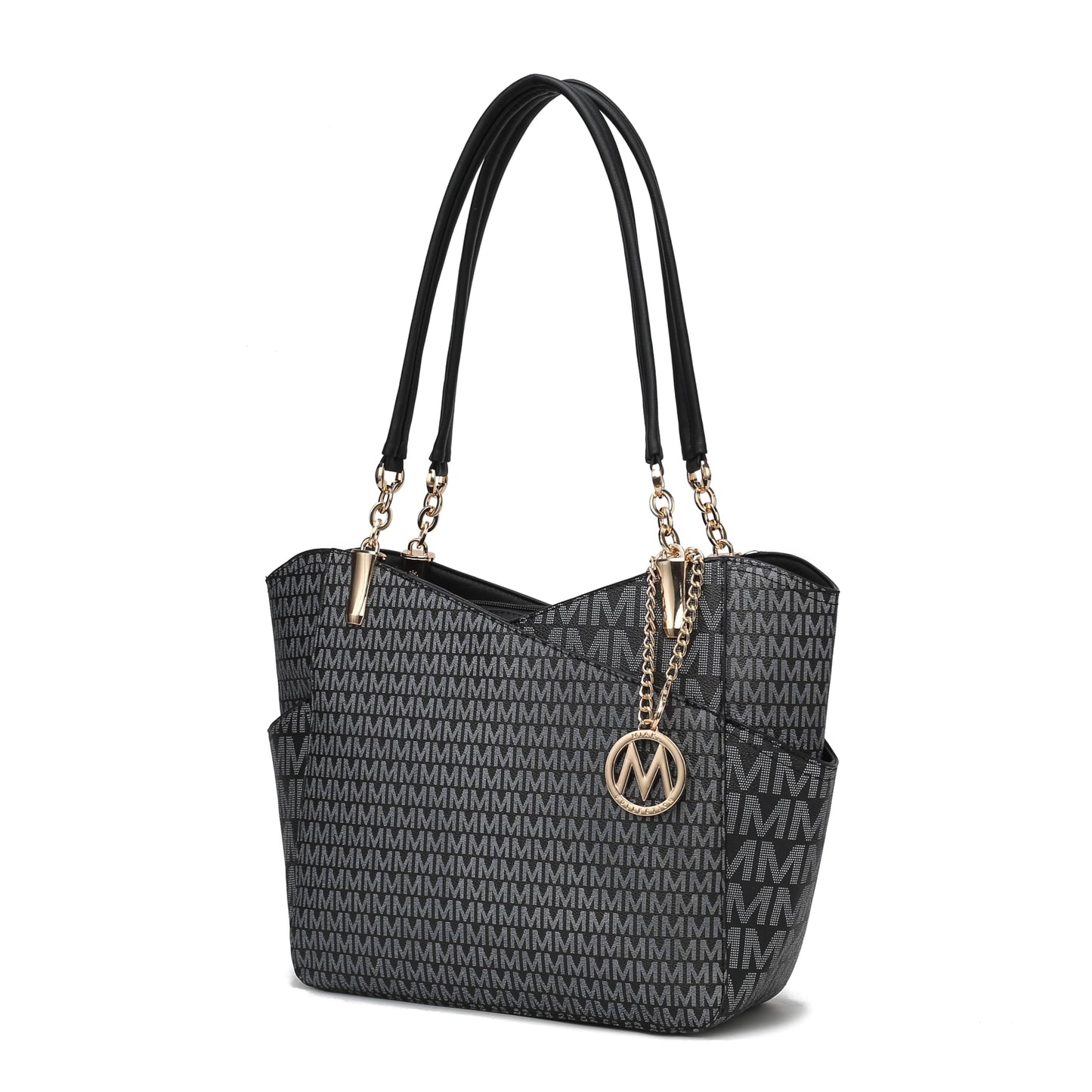 MKF Collection Signature Tote Bag for Women, Shoulder bag Vegan Leather Top-Handle Handbag Purse