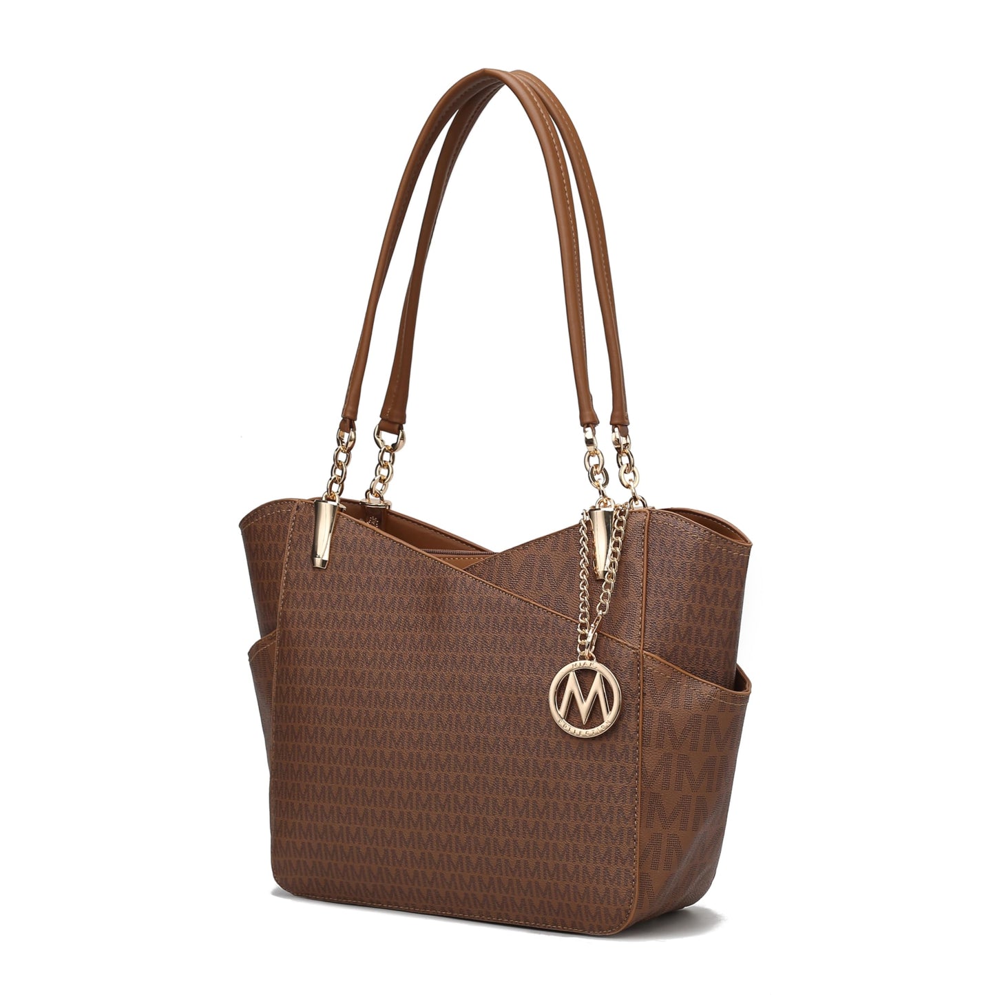 MKF Collection Signature Tote Bag for Women, Shoulder bag Vegan Leather Top-Handle Handbag Purse