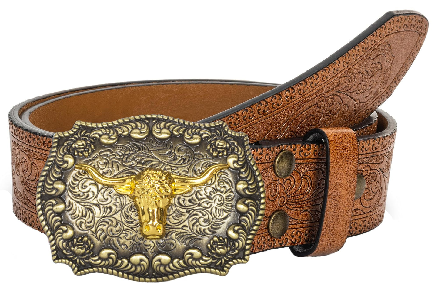Western-Cowboy-Leather-Belts for Women Turquoise-Oval-Buckle Embossed Cowgirl Belt for Jeans Pants Fit for 27"-41"
