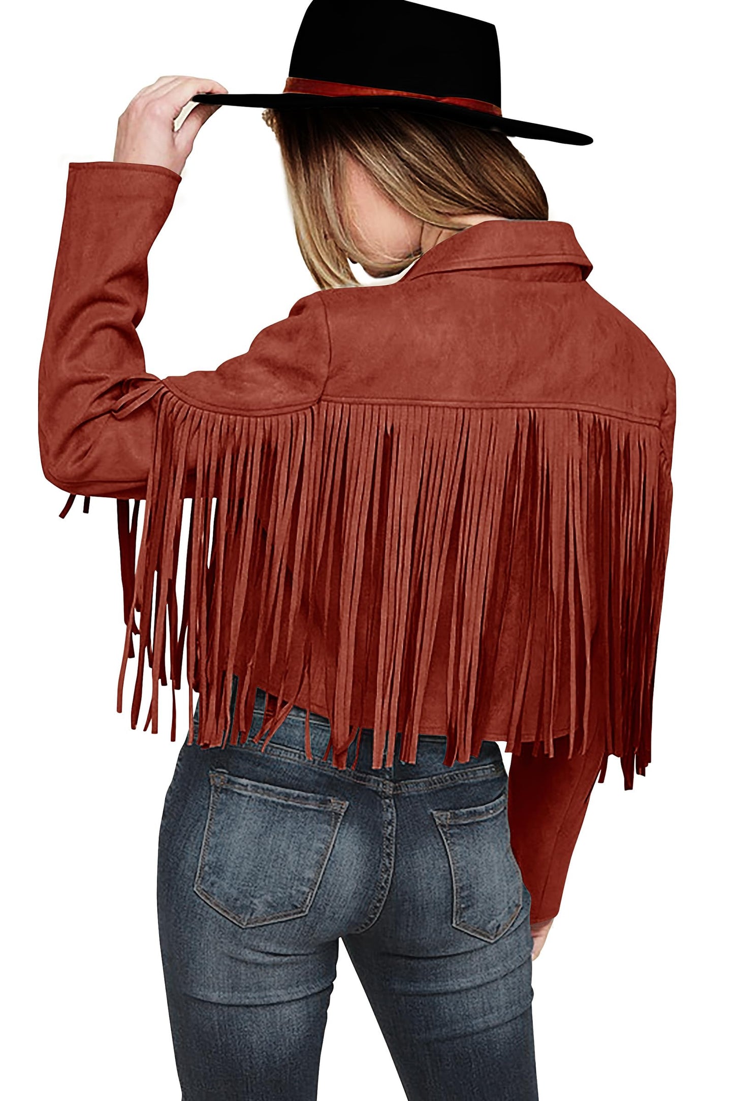 PRETTYGARDEN Women's Faux Suede Leather Jackets Tassel Motorcycle Cropped Coats 2025 Fashion Clothes