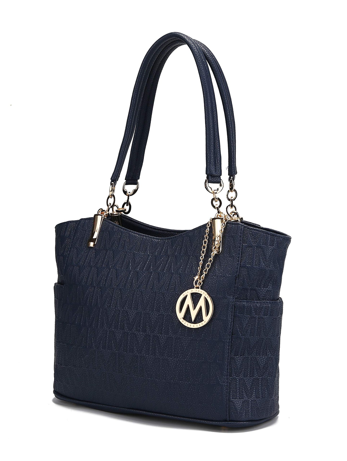 MKF Collection Signature Tote Bag for Women, Shoulder bag Vegan Leather Top-Handle Handbag Purse