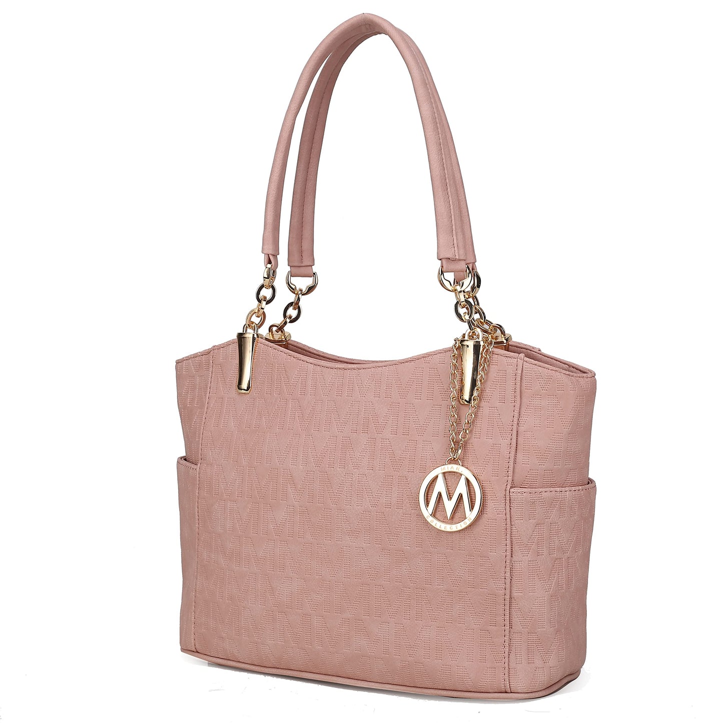 MKF Collection Signature Tote Bag for Women, Shoulder bag Vegan Leather Top-Handle Handbag Purse