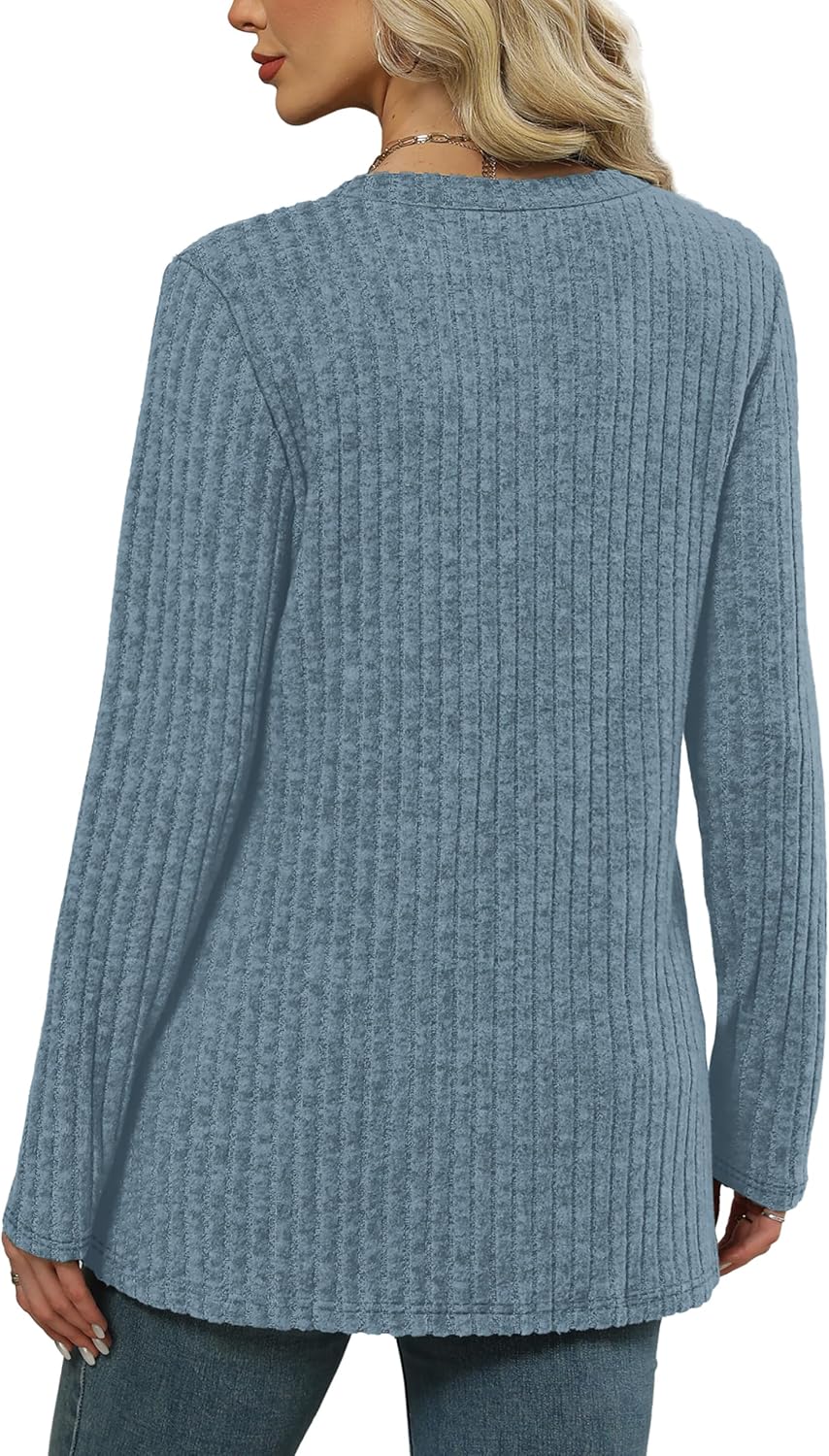 WIHOLL Womens Tops Fall Fahion 2025 Long Sleeve Shirts Casual Lightweight Tunic Sweaters Fashion Winter Clothing