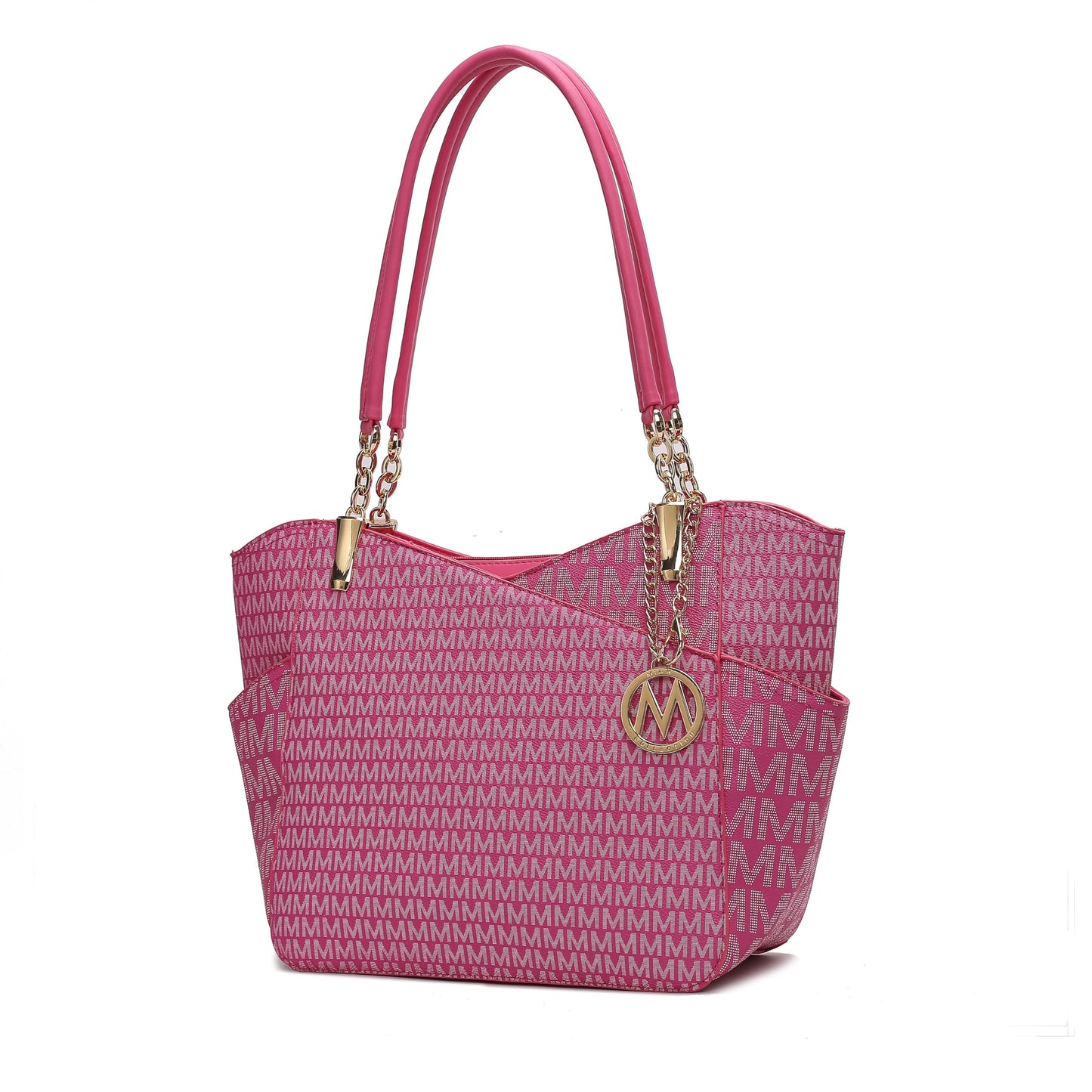 MKF Collection Signature Tote Bag for Women, Shoulder bag Vegan Leather Top-Handle Handbag Purse