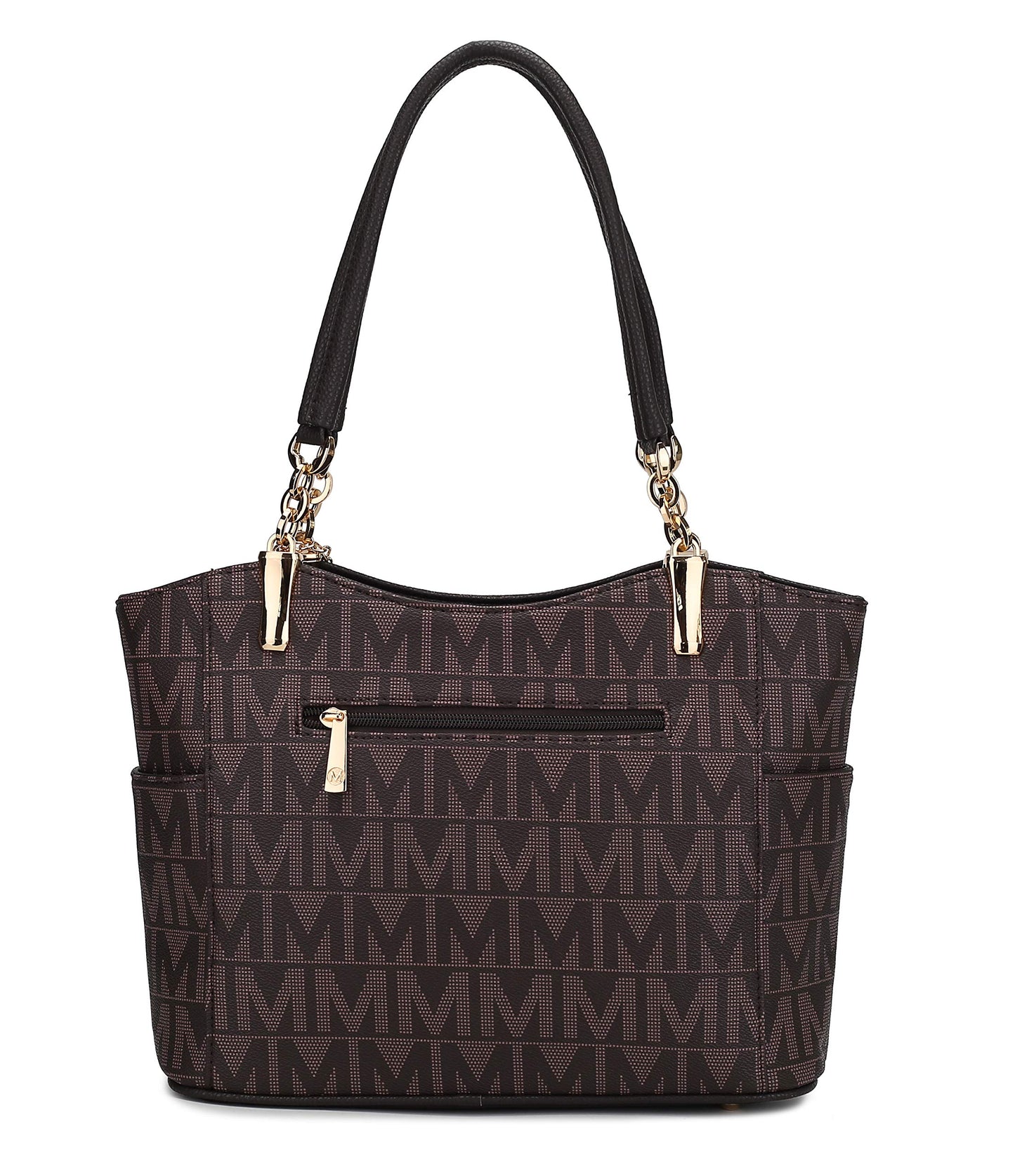 MKF Collection Signature Tote Bag for Women, Shoulder bag Vegan Leather Top-Handle Handbag Purse