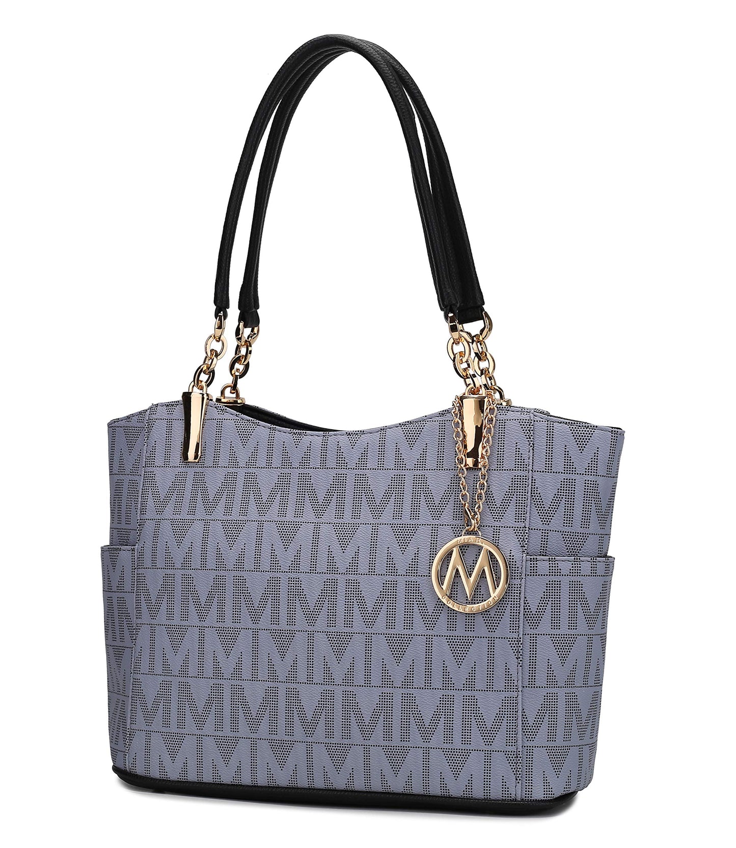 MKF Collection Signature Tote Bag for Women, Shoulder bag Vegan Leather Top-Handle Handbag Purse