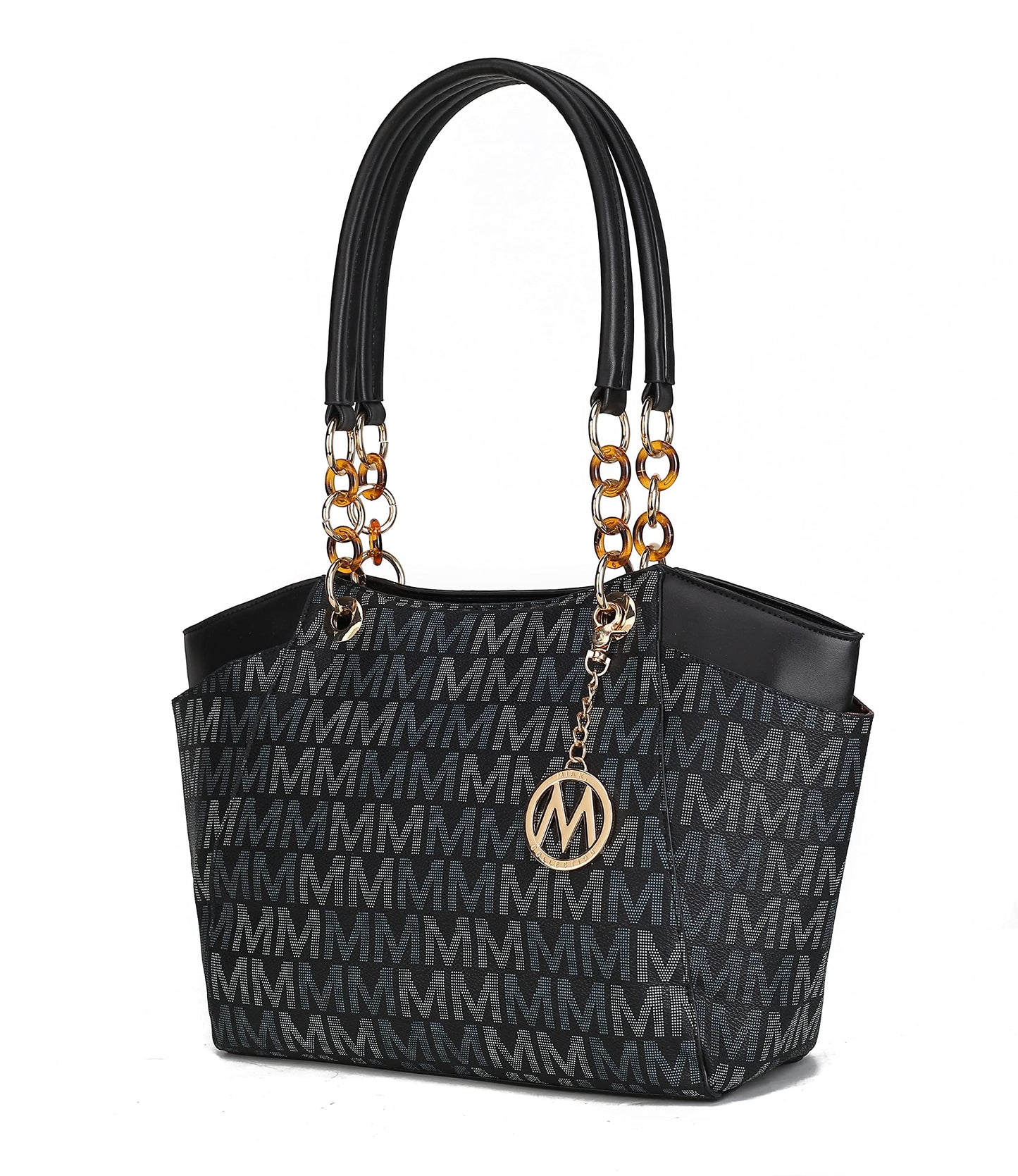 MKF Collection Signature Tote Bag for Women, Shoulder bag Vegan Leather Top-Handle Handbag Purse