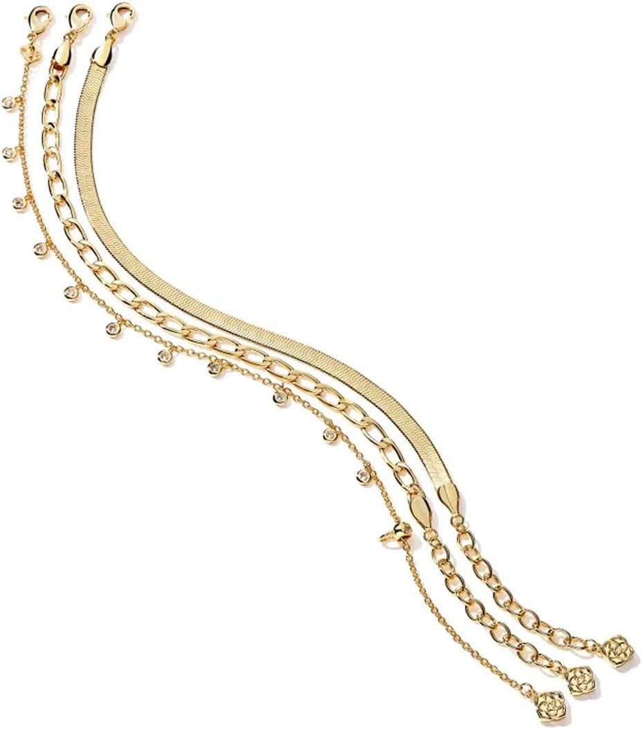 Kassie Set of 3 Chain Bracelets, Fashion Jewelry for Women
