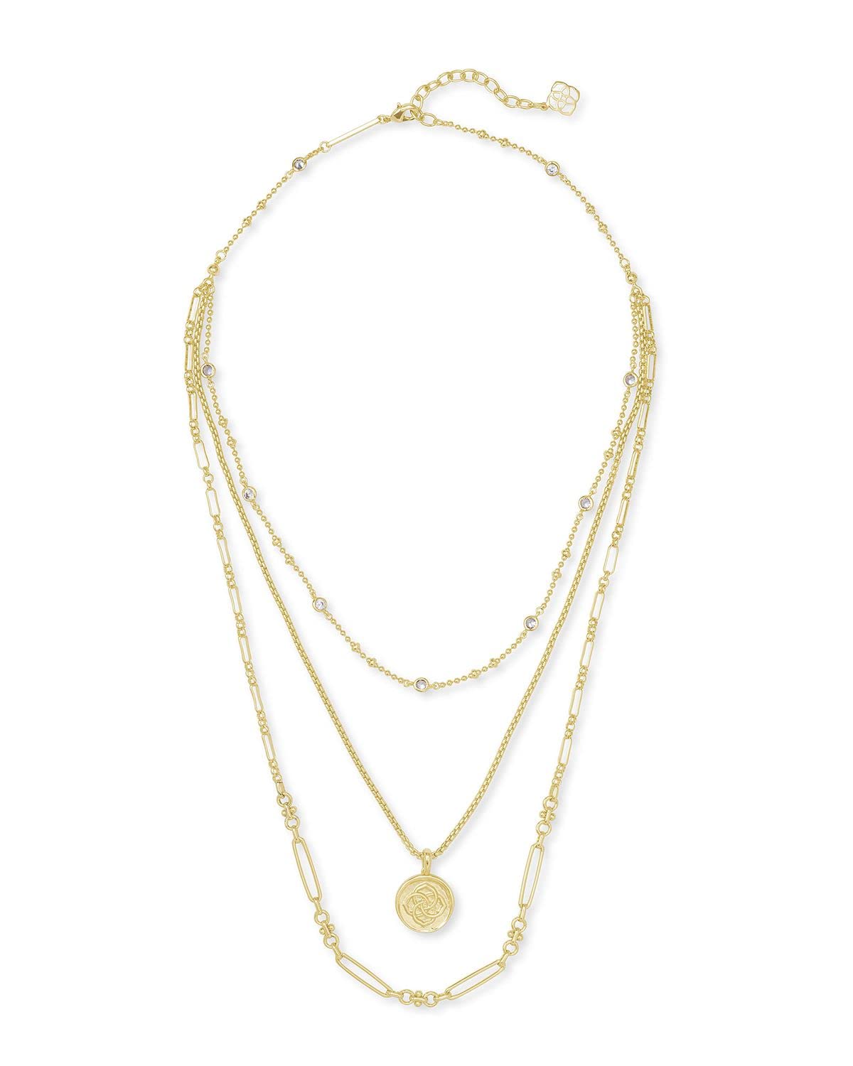 Kendra Scott Medallion Triple Strand Necklace, Fashion Jewelry for Women