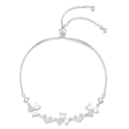 Pure Silver Women's Tennis Bracelets, Sterling Silver Birthstone Link Bracelets for Women, Perfect Gifts for Mom Girlfriend Wife Daughter