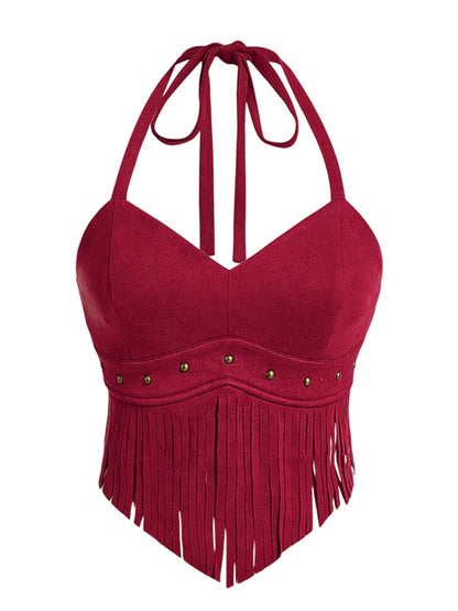 Country Concert Outfit for Women Fringe Western Rodeo Cowgirl Shirts 70s Hippie Tops with Tassel